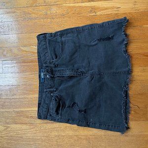 Aero black denim mini skirt size 8